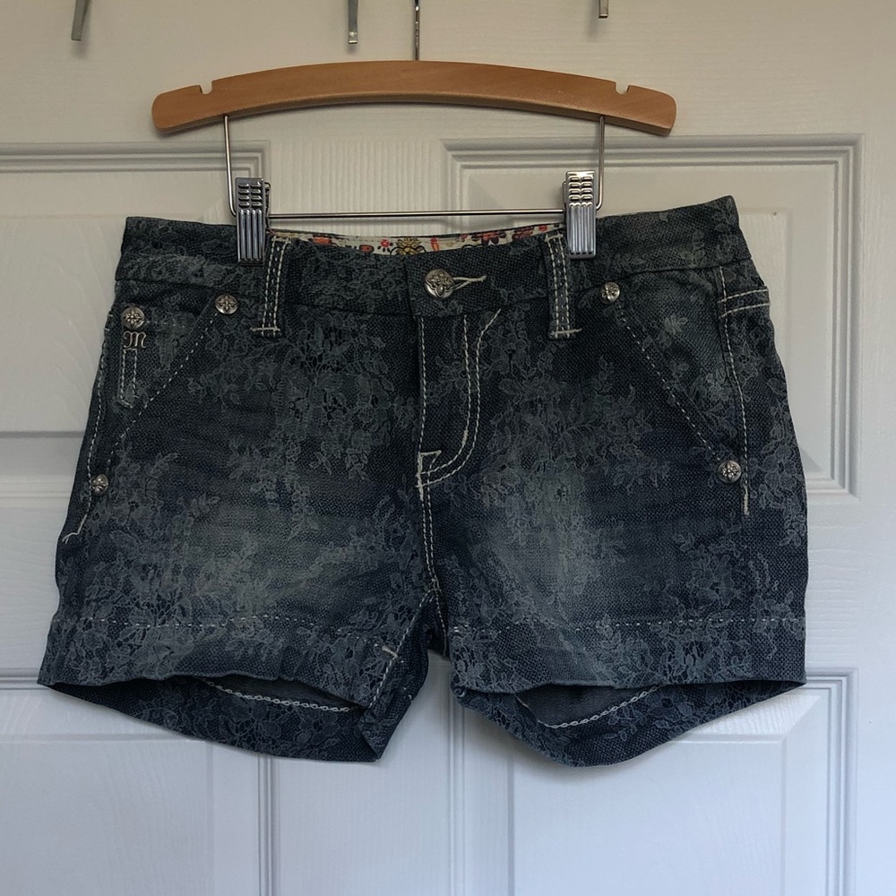 COPY - MissMe Floral Jean Shorts